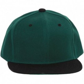 Baseball Caps Vintage Snapback Cap Hat - Hunter Green Black - CP118VTKGIF $8.25