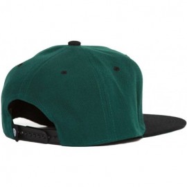 Baseball Caps Vintage Snapback Cap Hat - Hunter Green Black - CP118VTKGIF $8.25