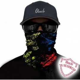 Balaclavas Seamless Bandana Face Mask Rave Men Women for Dust Sun Wind Protection - Graffiti Yellow Red Blue - CA18WL63Z54 $1...