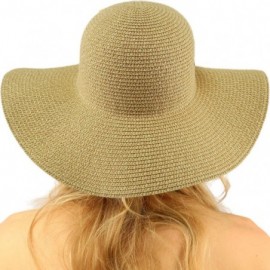 Sun Hats Fun Embroidery Wide Brim 4" Summer Derby Beach Pool Floppy Dress Sun Hat - Vitamin Sea - CC180Q986E3 $16.36