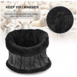 Skullies & Beanies 2-Pieces Winter Beanie Hat Scarf Set Warm Knit Hat & Warm Neck Thick Knit Cap for Men Women Kids - Gray - ...