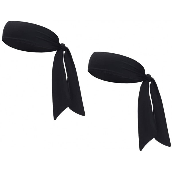 Balaclavas Sports Headband Sweatbands Wristbands - 2pcs-black+black - C718NIYZ75H $10.03