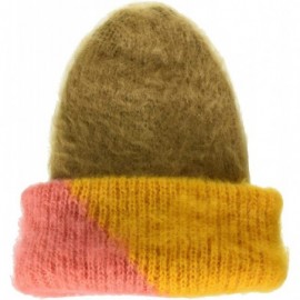 Skullies & Beanies Women's Colorblock Woven Beanie - Camel - CN18E8Q404N $14.83