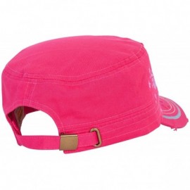 Baseball Caps Sports Mom Distressed Adjustable Cadet Cap - Pink - Cheer Mom - CW17XMLXL72 $15.76