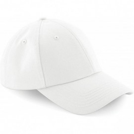 Baseball Caps Unisex Authentic 6 Panel Baseball Cap - Solid White - C917YU9HL5W $18.16