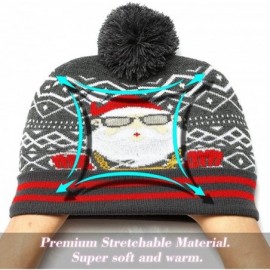 Skullies & Beanies LED Light Up Beanie Hat Christmas Cap for Women Children- Party- Bar - Multicolor-029 - CB18WL9QXCO $17.93