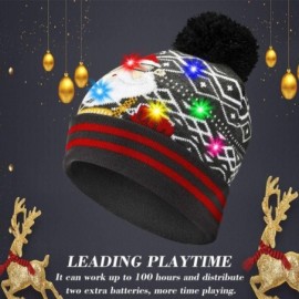 Skullies & Beanies LED Light Up Beanie Hat Christmas Cap for Women Children- Party- Bar - Multicolor-029 - CB18WL9QXCO $17.93