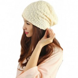 Skullies & Beanies Womens Lace Sequin Butterfly Beanie Hat Cap Turban - Beige - C8127J3EPA7 $11.27