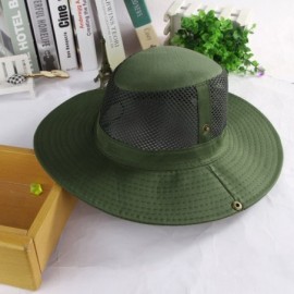 Sun Hats Men's Wide Brim Summer Breathable Hat Outdoor Boonie Sun Hat - Green - CM184UX739Z $8.24