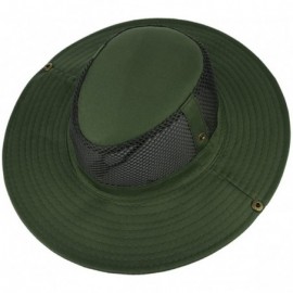 Sun Hats Men's Wide Brim Summer Breathable Hat Outdoor Boonie Sun Hat - Green - CM184UX739Z $8.24