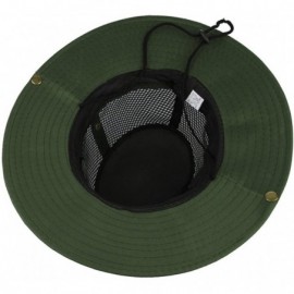 Sun Hats Men's Wide Brim Summer Breathable Hat Outdoor Boonie Sun Hat - Green - CM184UX739Z $8.24