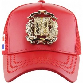 Baseball Caps Dominican Republic Gold Badge Wolf Rooster Tuna Trucker Cap Adjustable Snapback Hat - 0.red (Gold) - C618GKMGHD...