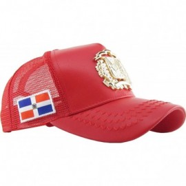 Baseball Caps Dominican Republic Gold Badge Wolf Rooster Tuna Trucker Cap Adjustable Snapback Hat - 0.red (Gold) - C618GKMGHD...