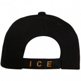 Baseball Caps I.C.E Immigration & Customs Enforcement Officer Gear- 3D Embroidered Hat Baseball Cap Hat Black - CW12NV4PM6W $...