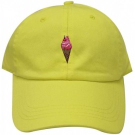 Baseball Caps Summer Ice Cream Cotton Baseball Cap - Lemon - CD17Z3409ZY $12.88