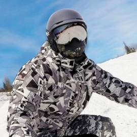 Balaclavas Ski Mask Half Face Mask Windproof Neck Warmer for Snow Skiing - 2991-black Brown - CP18AOXMNU2 $10.64