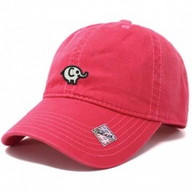 Baseball Caps Elephant Dad Hat Cotton Baseball Cap Polo Style Low Profile - Hot Pink - CA18N8R2YU0 $14.12