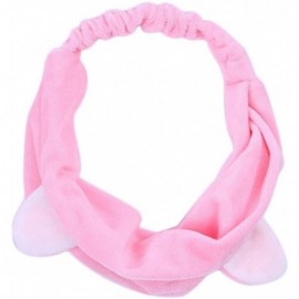 Headbands Cute Cat Ears Stretchy Elastic Wash Headbands Headscarf Cute Hair Band Accessories for Girls - Pink - CH18HTA0RDY $...