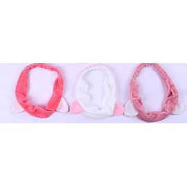 Headbands Cute Cat Ears Stretchy Elastic Wash Headbands Headscarf Cute Hair Band Accessories for Girls - Pink - CH18HTA0RDY $...