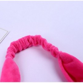 Headbands Cute Cat Ears Stretchy Elastic Wash Headbands Headscarf Cute Hair Band Accessories for Girls - Pink - CH18HTA0RDY $...