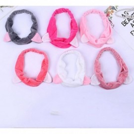 Headbands Cute Cat Ears Stretchy Elastic Wash Headbands Headscarf Cute Hair Band Accessories for Girls - Pink - CH18HTA0RDY $...