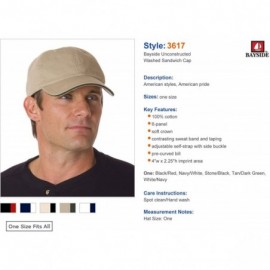 Baseball Caps 3617 Unstructured Washed Cap with Pancake Visor - Stone/Black - C6118WRDK7F $13.52