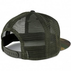 Baseball Caps Africa Red Black Green Embroidered Iron on Patch Camo Flat Bill Snapback Mesh Cap - Olive - CR183ZASYGU $12.02