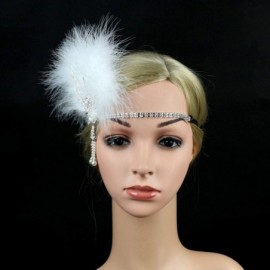 Headbands Rhinestone Headpiece 1920s Medallion Accessories - 98-white - CV194QY0MXE $11.29