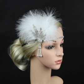 Headbands Rhinestone Headpiece 1920s Medallion Accessories - 98-white - CV194QY0MXE $11.29