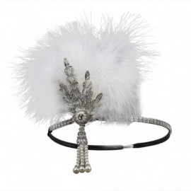 Headbands Rhinestone Headpiece 1920s Medallion Accessories - 98-white - CV194QY0MXE $11.29