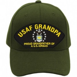 Baseball Caps Air Force Grandpa - Proud Grandfather of a US Airman Hat/Ballcap (Black) Adjustable One Size Fits Most - CU18KA...