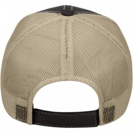 Baseball Caps Custom Trucker Mesh Back Hat Embroidered Your Own Text Curved Bill Outdoorcap - Black/Tan - C818K5CQLIM $18.74