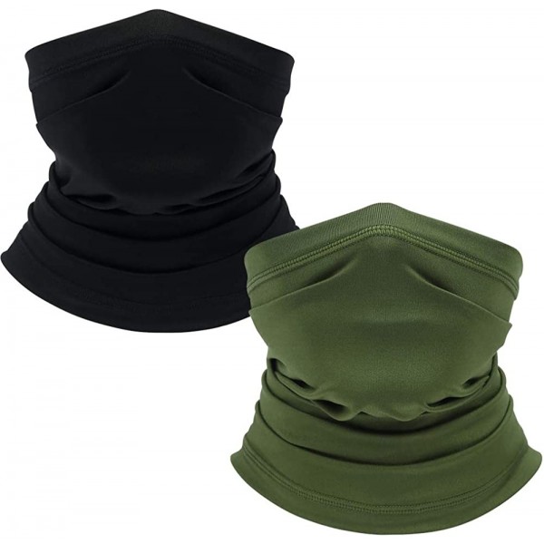 Balaclavas Summer Neck Gaiter Scarf- Cooling Cycling Mask- Breathable Fishing Mask Face Bandana - Black+army Green - CW198OD8...