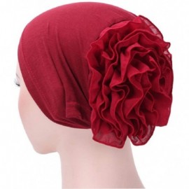 Skullies & Beanies Cancer Chemo Hat Flower Beanie Scarf Ethnic Cloth Print Turban Bonnet India Hat Handwear - D---wine - CG18...