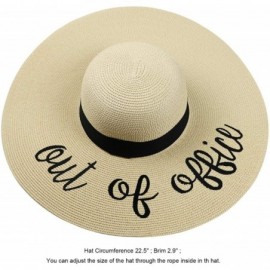 Sun Hats Womens Bowknot Straw Hat Foldable Beach Sun Hat Roll up UPF 50+ - Ae Out of Office - Beige - CX18TR8LEM3 $14.69
