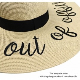 Sun Hats Womens Bowknot Straw Hat Foldable Beach Sun Hat Roll up UPF 50+ - Ae Out of Office - Beige - CX18TR8LEM3 $14.69