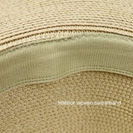 Sun Hats Womens Bowknot Straw Hat Foldable Beach Sun Hat Roll up UPF 50+ - Ae Out of Office - Beige - CX18TR8LEM3 $14.69