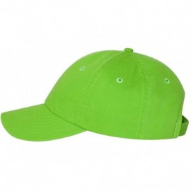 Baseball Caps Bio-Washed Unstructured Cotton Adjustable Low Profile Strapback Cap - Neon Green - C612EXQPXM3 $10.85