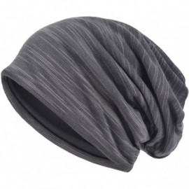 Skullies & Beanies Men Slouch Hollow Beanie Thin Summer Cap Skullcap - Grey1 - CT18RSTO93Z $14.99