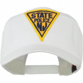 Baseball Caps New Jersey State Police Patched High Profile Cap - White - CE11M6KJI07 $19.33