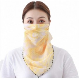 Balaclavas Protection Seamless Bandanas Outdoors Festivals - Flower Yellow - C7198OSH4EC $11.74