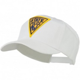 Baseball Caps New Jersey State Police Patched High Profile Cap - White - CE11M6KJI07 $19.33