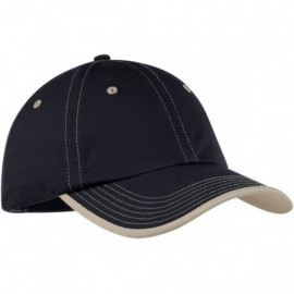 Baseball Caps Men's Vintage Washed Contrast Stitch Cap - Navy - CW111GGCHCD $8.69