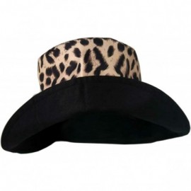 Bucket Hats Leopard Print Bucket Hat Fashion Reversible Design Packable Sun Hat - Black - C918UWOND8N $10.73