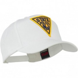 Baseball Caps New Jersey State Police Patched High Profile Cap - White - CE11M6KJI07 $19.33