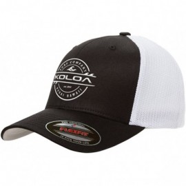 Baseball Caps Flexfit 6511 Truckers Caps - Black/White/Black With White Logo - CR12E36ISRF $19.83