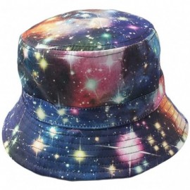 Bucket Hats Bucket Hat One Size for Unisex Multi Style Hawaiian Flower/Galaxy/American - Gx/Blue - CQ11AIO03JH $14.87