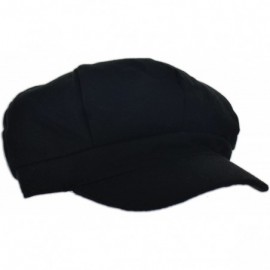 Newsboy Caps Apple Jack Hat - Black - CW11HP8HZTB $9.22