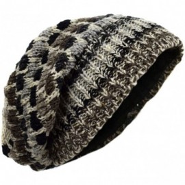Skullies & Beanies Woolen Knitted Fleece Lined Multicoloured Beanie Hats - D - CK12HROOAHB $35.68