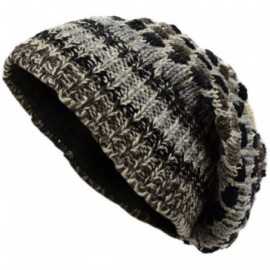 Skullies & Beanies Woolen Knitted Fleece Lined Multicoloured Beanie Hats - D - CK12HROOAHB $35.68